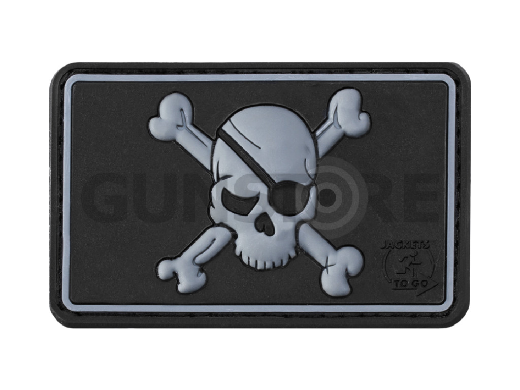 Pirate Skull Rubber Patch