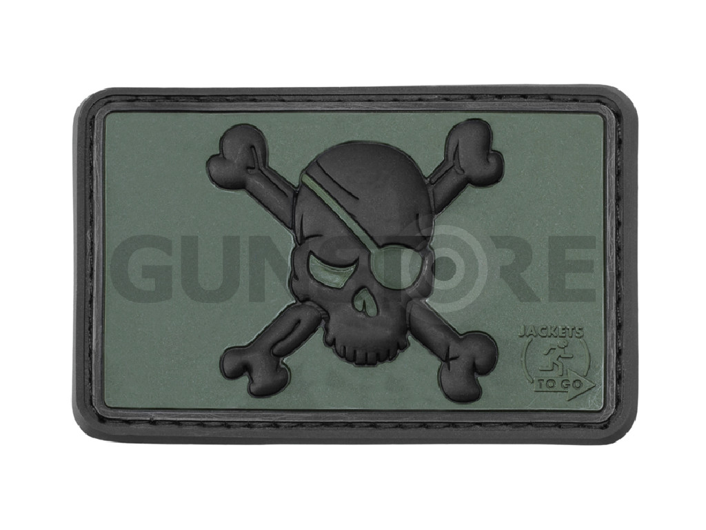 Pirate Skull Rubber Patch