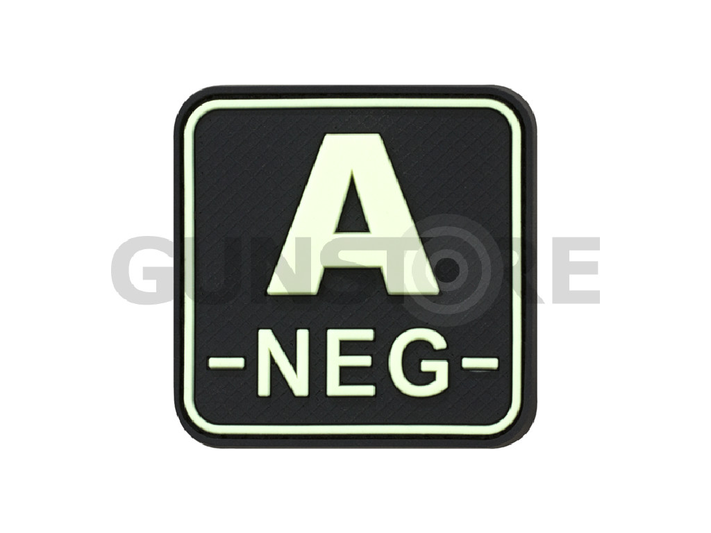 Bloodtype Square Rubber Patch A Neg