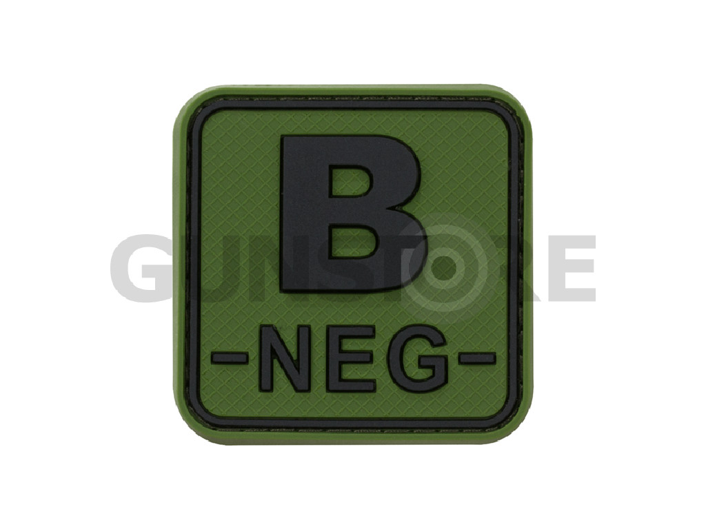 Bloodtype Square Rubber Patch B Neg