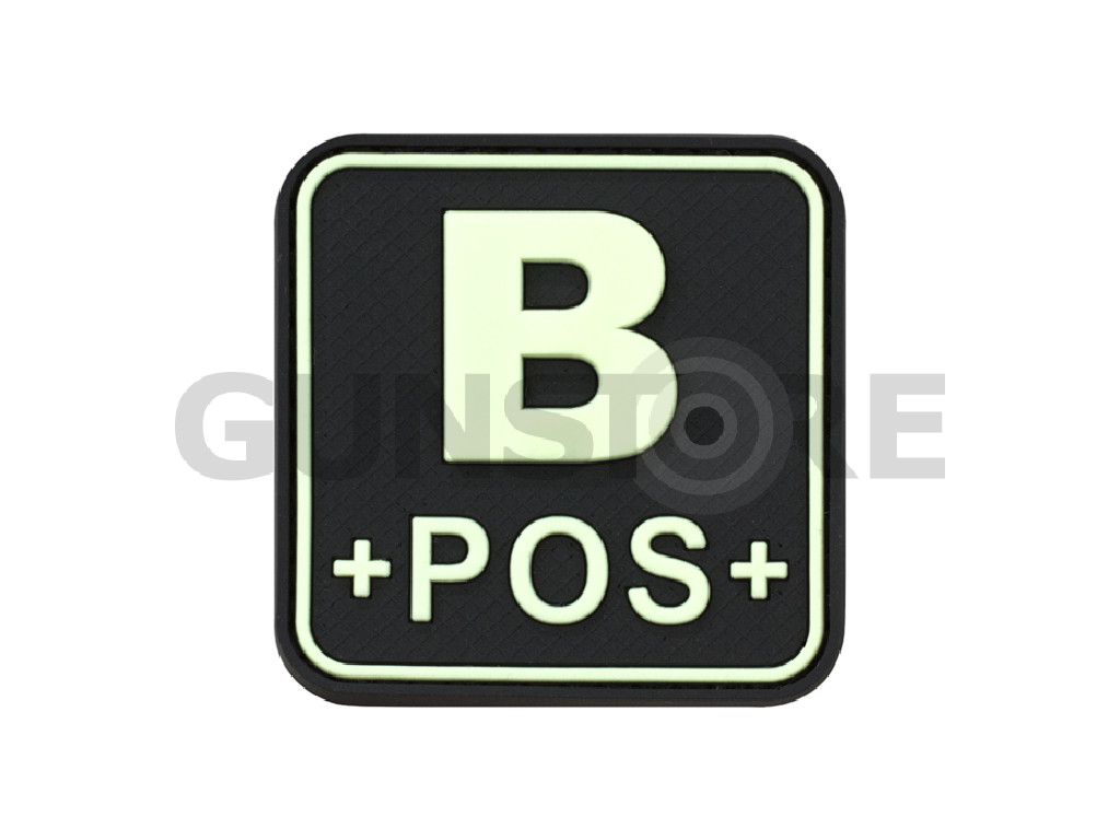 Bloodtype Square Rubber Patch B Pos