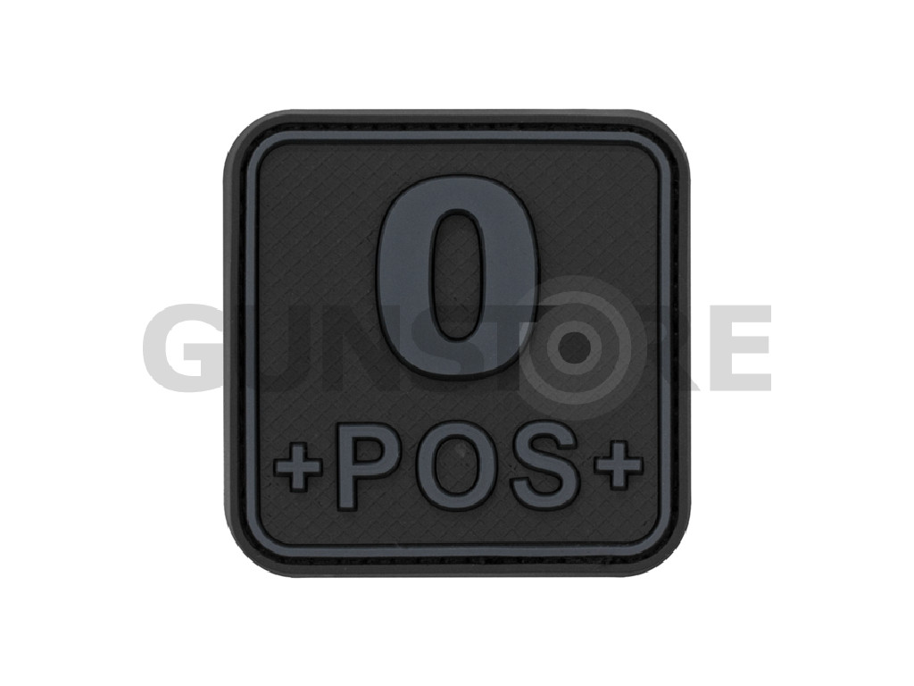Bloodtype Square Rubber Patch 0 Pos