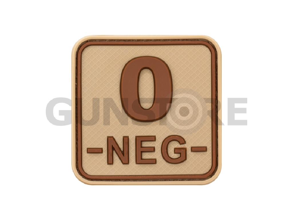 Bloodtype Square Rubber Patch 0 Neg
