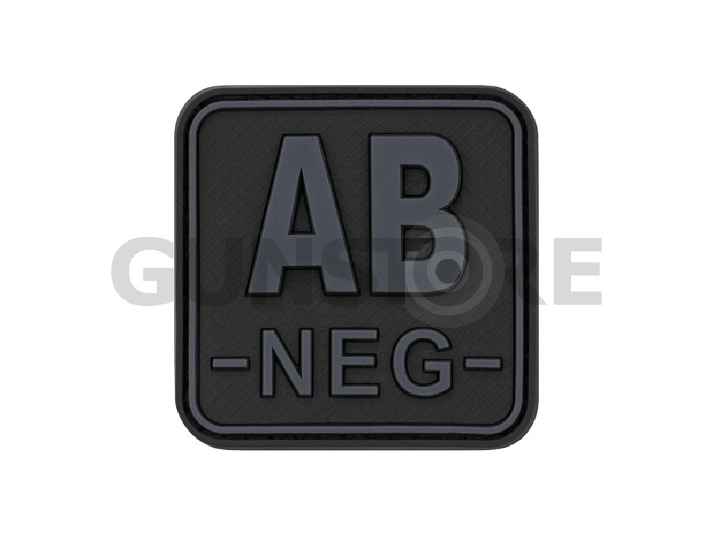 Bloodtype Square Rubber Patch AB Neg