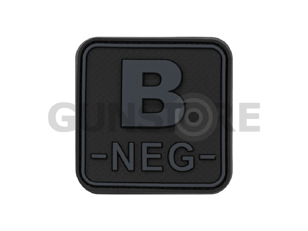 Bloodtype Square Rubber Patch B Neg