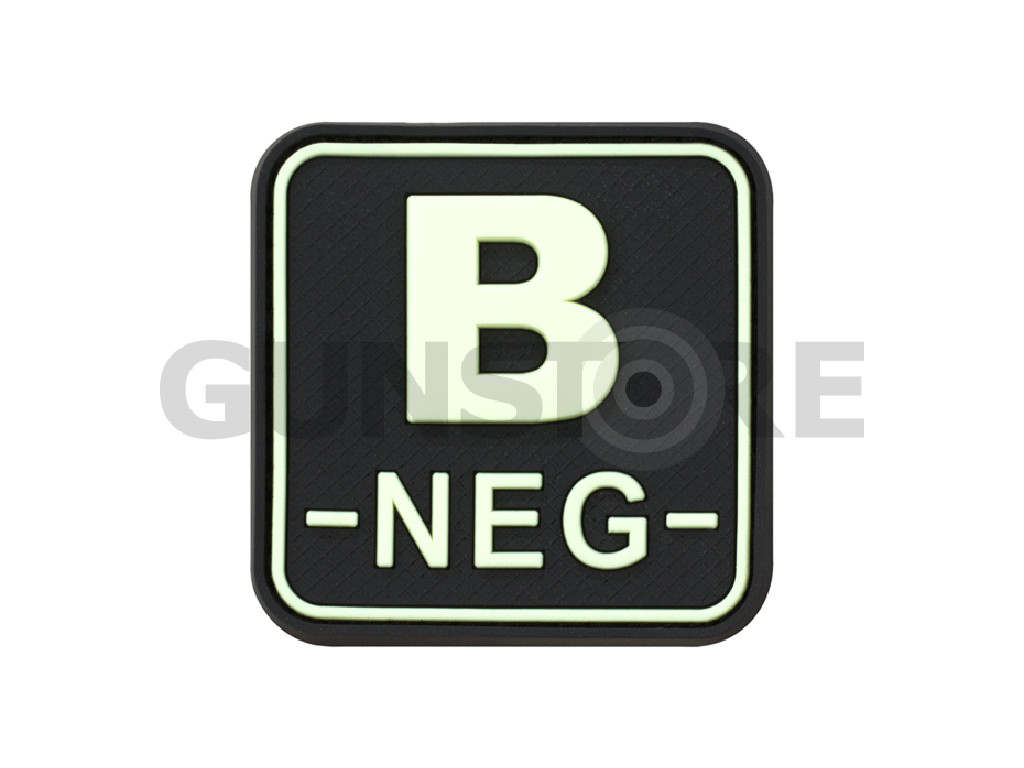 Bloodtype Square Rubber Patch B Neg