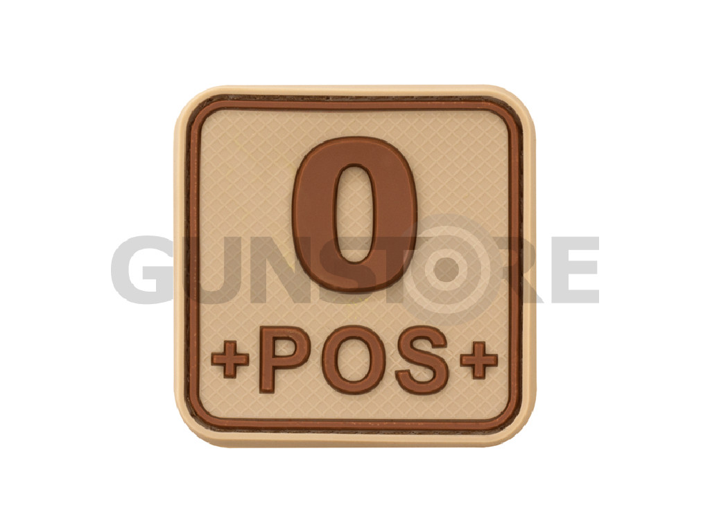 Bloodtype Square Rubber Patch 0 Pos