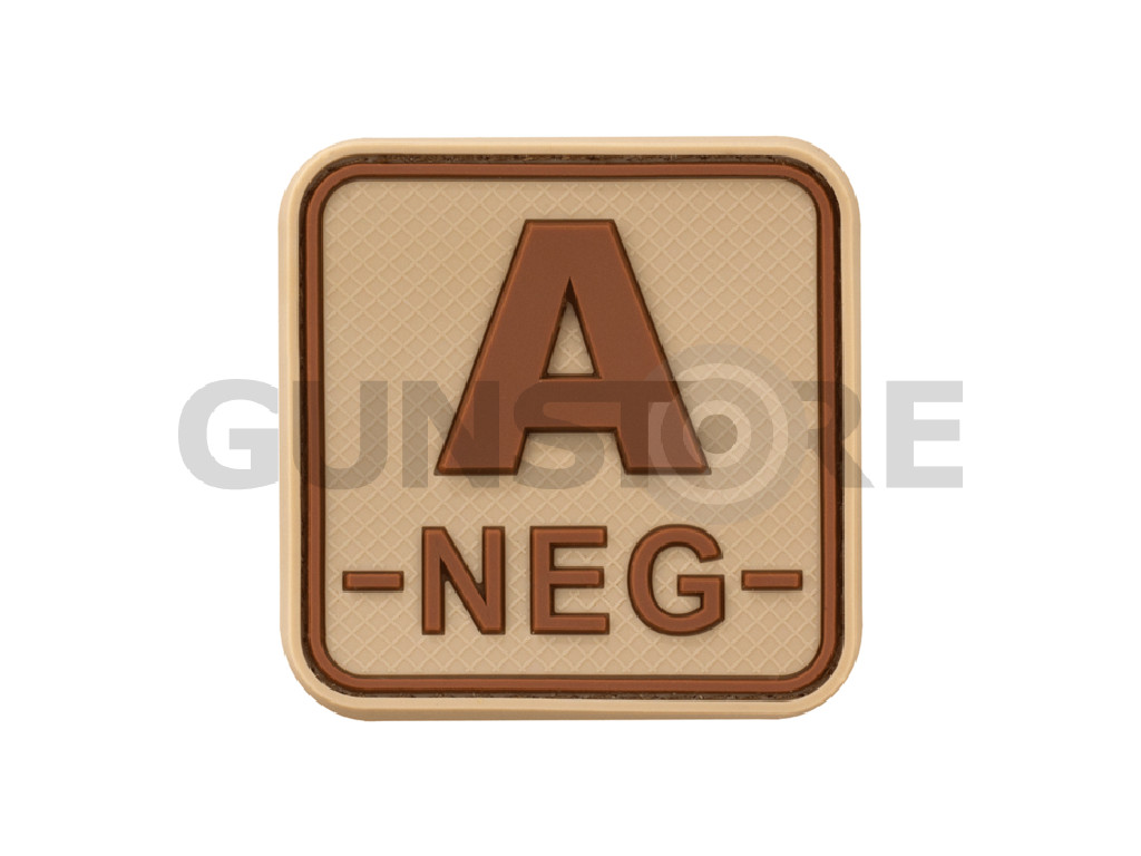 Bloodtype Square Rubber Patch A Neg
