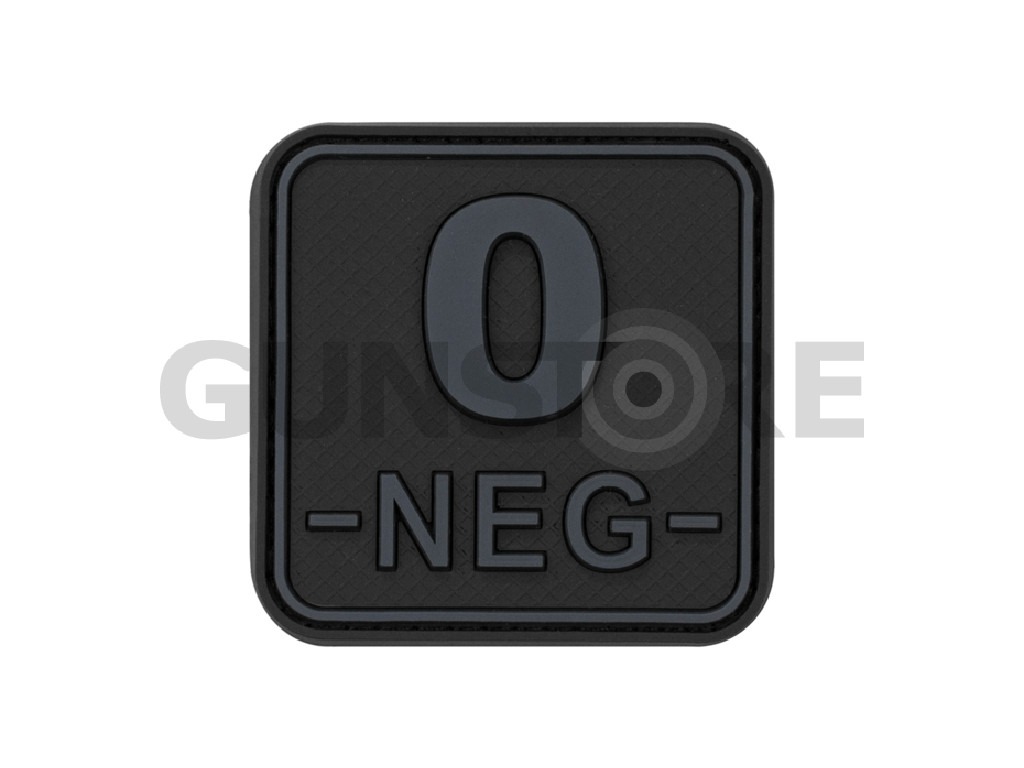 Bloodtype Square Rubber Patch 0 Neg