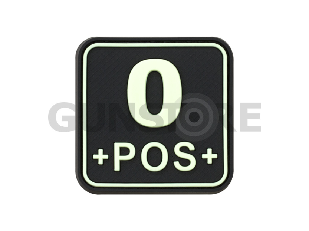 Bloodtype Square Rubber Patch 0 Pos