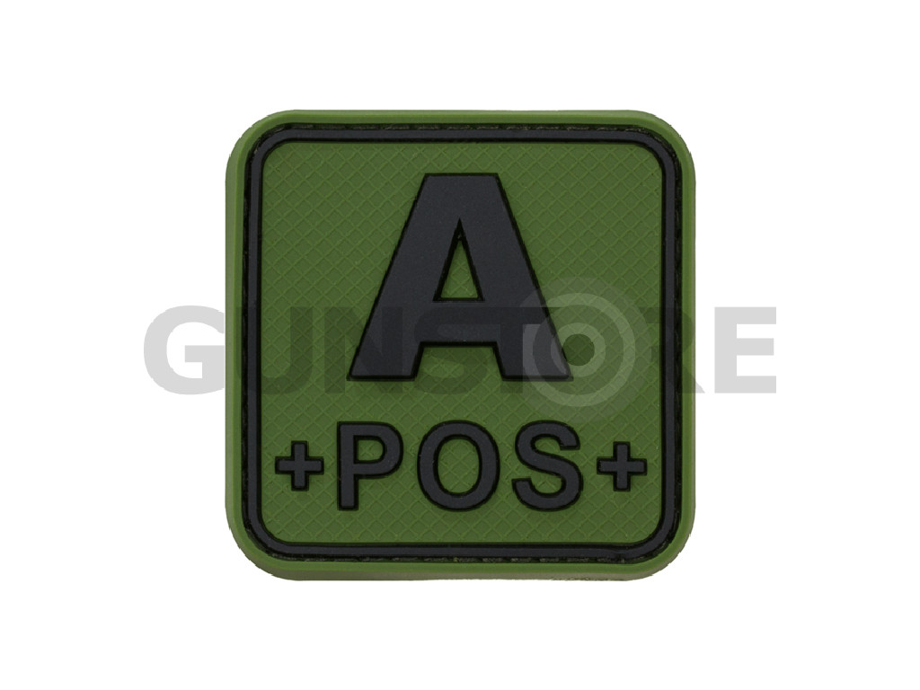 Bloodtype Square Rubber Patch A Pos