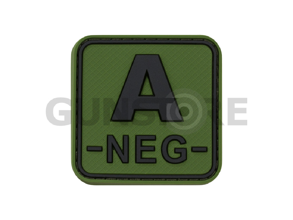 Bloodtype Square Rubber Patch A Neg