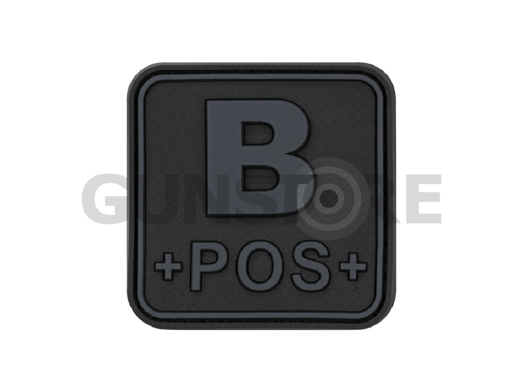 Bloodtype Square Rubber Patch B Pos