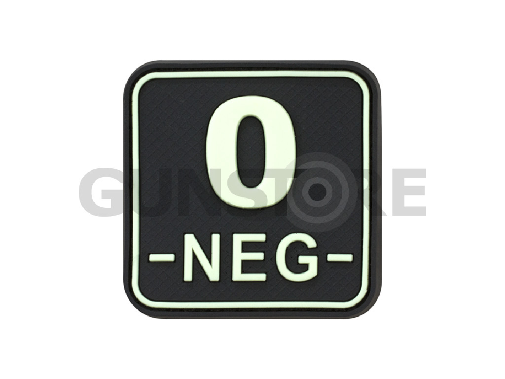 Bloodtype Square Rubber Patch 0 Neg