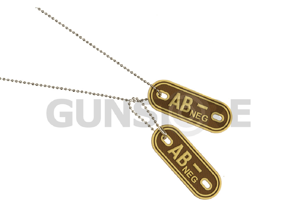 Bloodgroup Rubber Dog Tags AB Neg