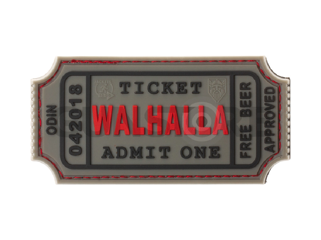 Large Walhalla Ticket Rubber Patch