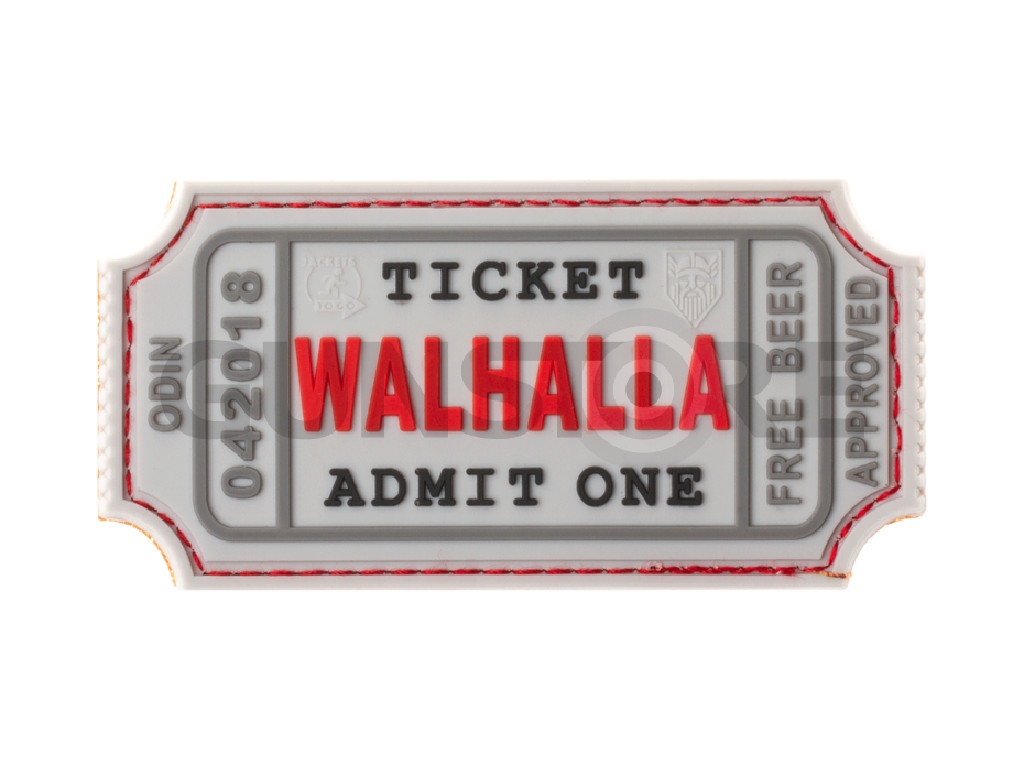 Large Walhalla Ticket Rubber Patch