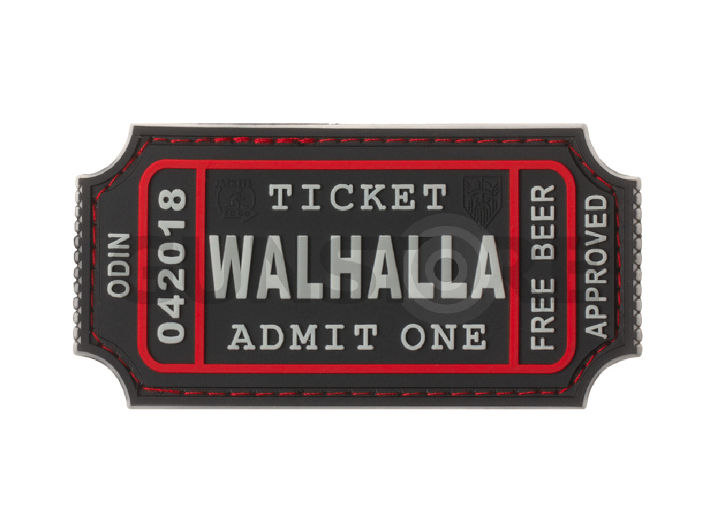 Large Walhalla Ticket Rubber Patch