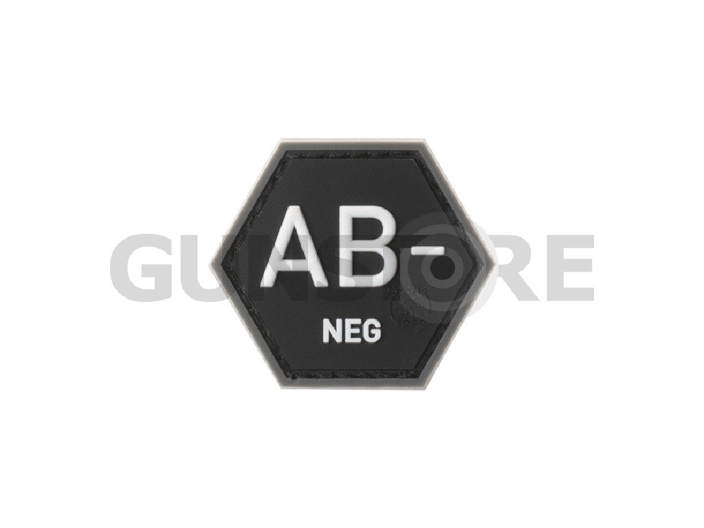 Bloodgroup Hexagon Rubber Patch AB Neg