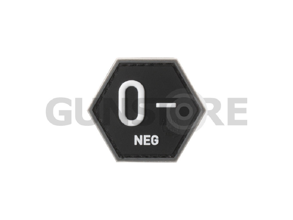 Bloodgroup Hexagon Rubber Patch 0 Neg