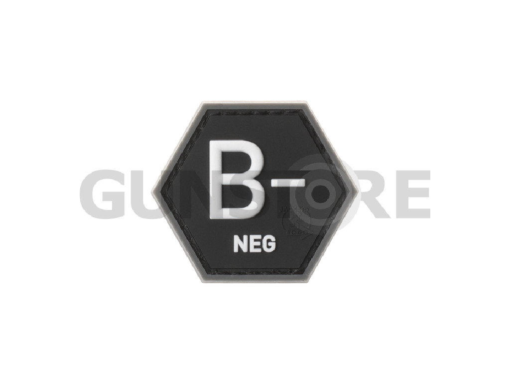 Bloodgroup Hexagon Rubber Patch B Neg