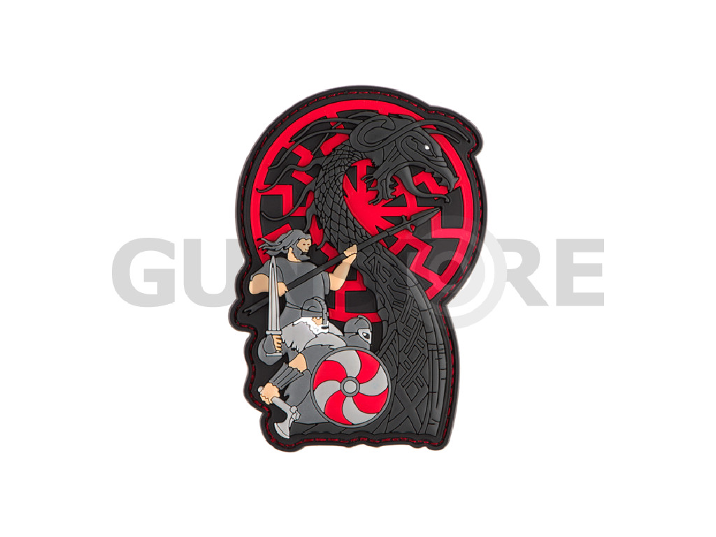 3D Viking Dragon Rubber Patch