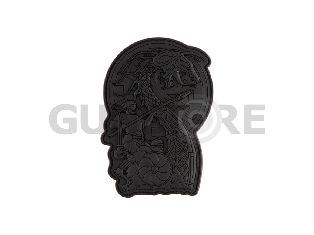 3D Viking Dragon Rubber Patch