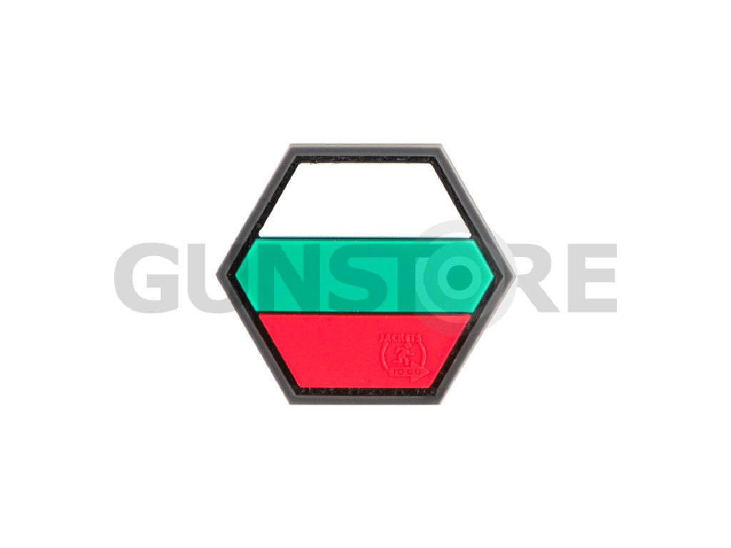 Hexagon Bulgarian Flag Rubber Patch
