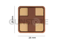 Red Cross Rubber Patch 25mm 3