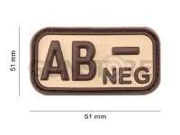 Bloodtype Rubber Patch AB Neg 3