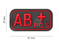 Bloodtype Rubber Patch AB Pos 3