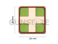 Red Cross Rubber Patch 25mm 3