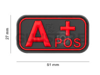 Bloodtype Rubber Patch A Pos 3