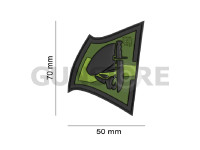 Rebel Skull Rubber Patch 1