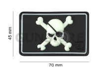 Pirate Skull Rubber Patch 1