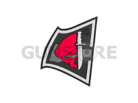 Rebel Skull Rubber Patch 0