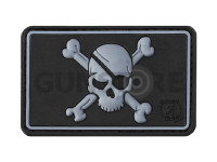 Pirate Skull Rubber Patch 0