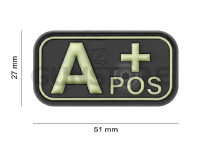 Bloodtype Rubber Patch A Pos 3
