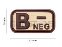 Bloodtype Rubber Patch B Neg 3