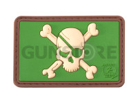 Pirate Skull Rubber Patch 0