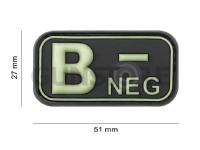 Bloodtype Rubber Patch B Neg 3
