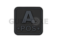 Bloodtype Square Rubber Patch A Pos 0