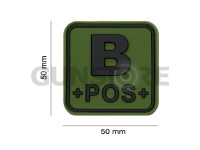Bloodtype Square Rubber Patch B Pos 1