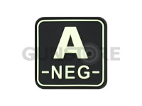 Bloodtype Square Rubber Patch A Neg 0