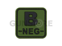 Bloodtype Square Rubber Patch B Neg 0