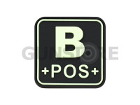 Bloodtype Square Rubber Patch B Pos