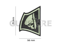 Rebel Skull Rubber Patch 1