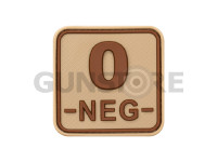 Bloodtype Square Rubber Patch 0 Neg 0