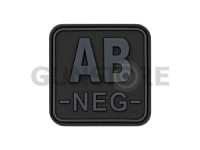 Bloodtype Square Rubber Patch AB Neg
