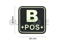 Bloodtype Square Rubber Patch B Pos 1